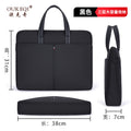 Large capacity zippered tote business briefcase - conference, meeting, document, and laptop bag - customizable with printing - office document bag