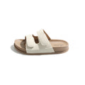 new birkenstock-style women's sandals - summer outdoor wear, double strap, velcro closure, fashionable, non-slip beach slides - women's export model