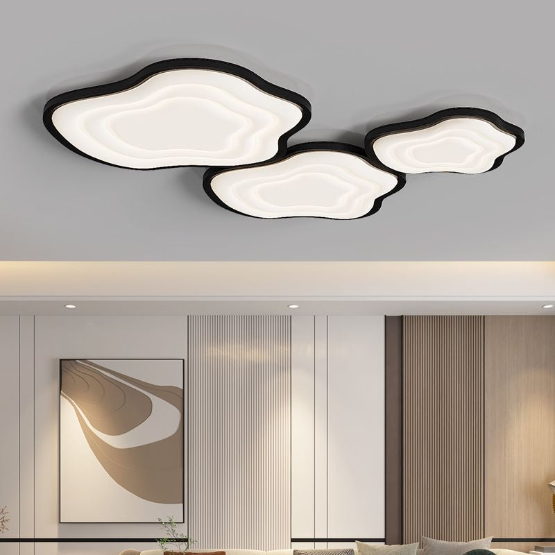 Wabi Sand Cream Wind Walnut Pattern Ceiling Light Medium Ancient Living Room Light Cloud Bedroom Room Eye Protection Light Hall Light