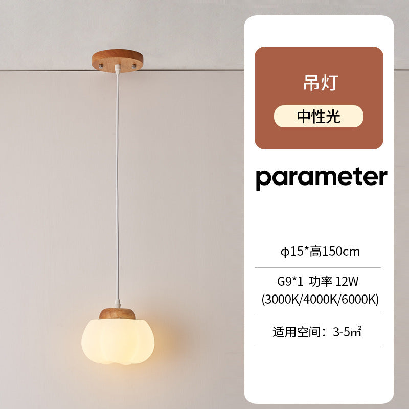 Log Cream Wind Restaurant Chandelier Bedroom Bedside Chandelier Creative Cotton Dining Table Bar Lighting Factory Direct Sales