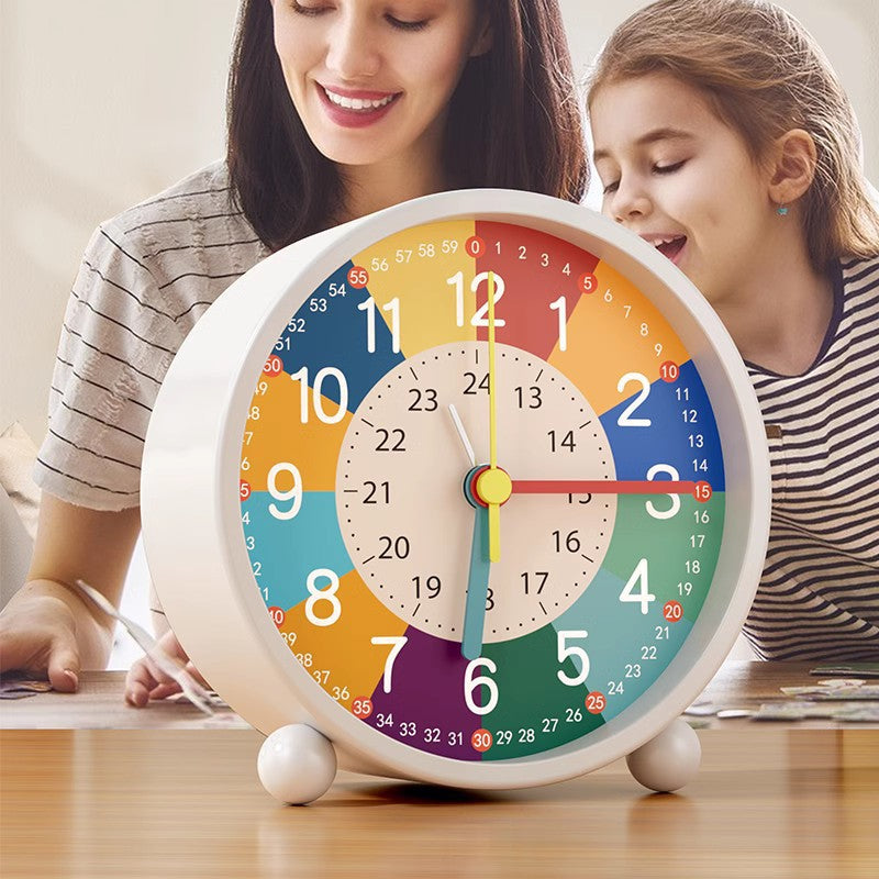 Early education alarm clock - student & kids' alarm - bedroom wake-up essential - creative cartoon alarm clock - rechargeable desktop alarm