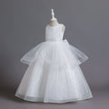 Amazon's new children's clothing kids dress layered wedding dress princess dress female flower girl cut out piano performance dress