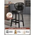 Black oil wax leather [seat height 65cm] thickened 7cm latex cushion