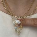 European and american cross-border devil's eye necklace exaggerated high-end sense of layering mysterious diamond-encrusted eyes palm clavicle chain accessories