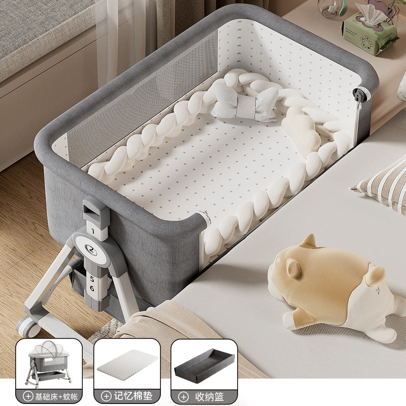 Baby crib - portable, foldable, multi-functional bassinet - newborn & toddler convertible bed