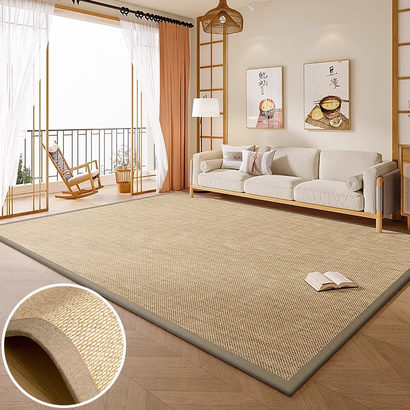 Thickened rattan mat, living room carpet, bamboo woven japanese style tatami mat, summer mat floor mat