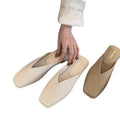 Women's slippers for outdoor wear, closed-toe, 2024 new summer half-slippers, fashionable mules, trendy slides, instagram-famous sandals