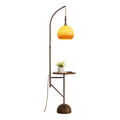 Floor lamp living room sofa side storage rack integrated bedroom grapefruit sunset lamp medieval atmosphere coffee table vertical table lamp
