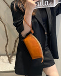 Retro first-layer cowhide women's bag women's bag fashion practical dumpling bag shell bag casualeasiest for match clutch bag