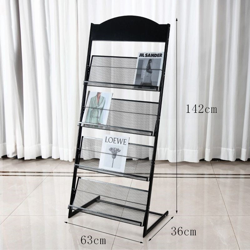 Floor magazine rack, newspaper rack, book rack, display rack, promotional material rack, single page rack, storage rack