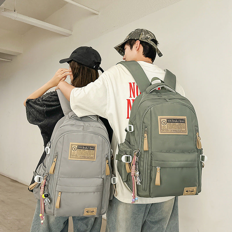 School bag junior high school girl student backpack high school college student travel backpack large capacity nylon backpack male wholesale