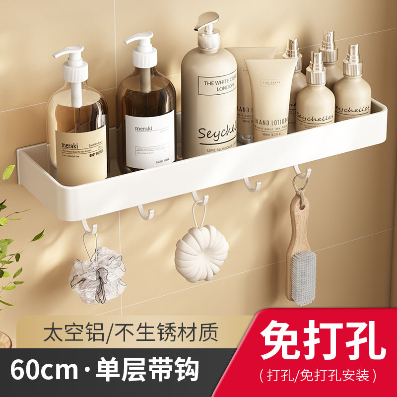 White toilet rack No punching Wall-mounted toilet Toilet washstand Wall bathroom storage rack