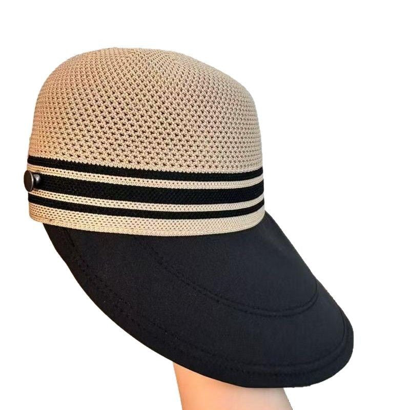 New summer sunscreen ultraviolet fisherman hat hollow breathable large brim sun hat Korean version outdoor cap