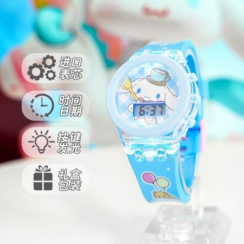 Kids' cartoon watch - new kuromi design for boys and girls - elementary school, kindergarten, luminous digital electronic watch - perfect gift!