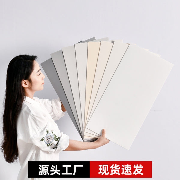 Skin sense solid color wall sticker self-adhesive waterproof and moisture-proof wallboard living room bedroom wall decoration advanced sense tile sticker
