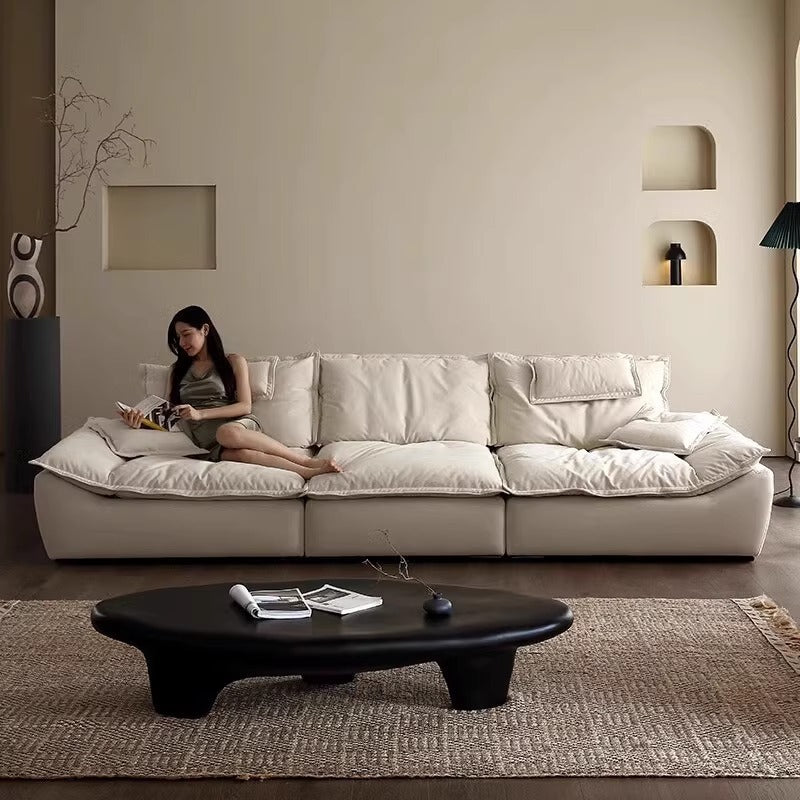 Foshan extra wide seat deep high back adjustable fabric auckland sailboat sofa anti-cat claw cream style sofa