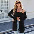 foreign trade  new arrival european and american clothing   cardiganlongknittingstripesoutwearsweater