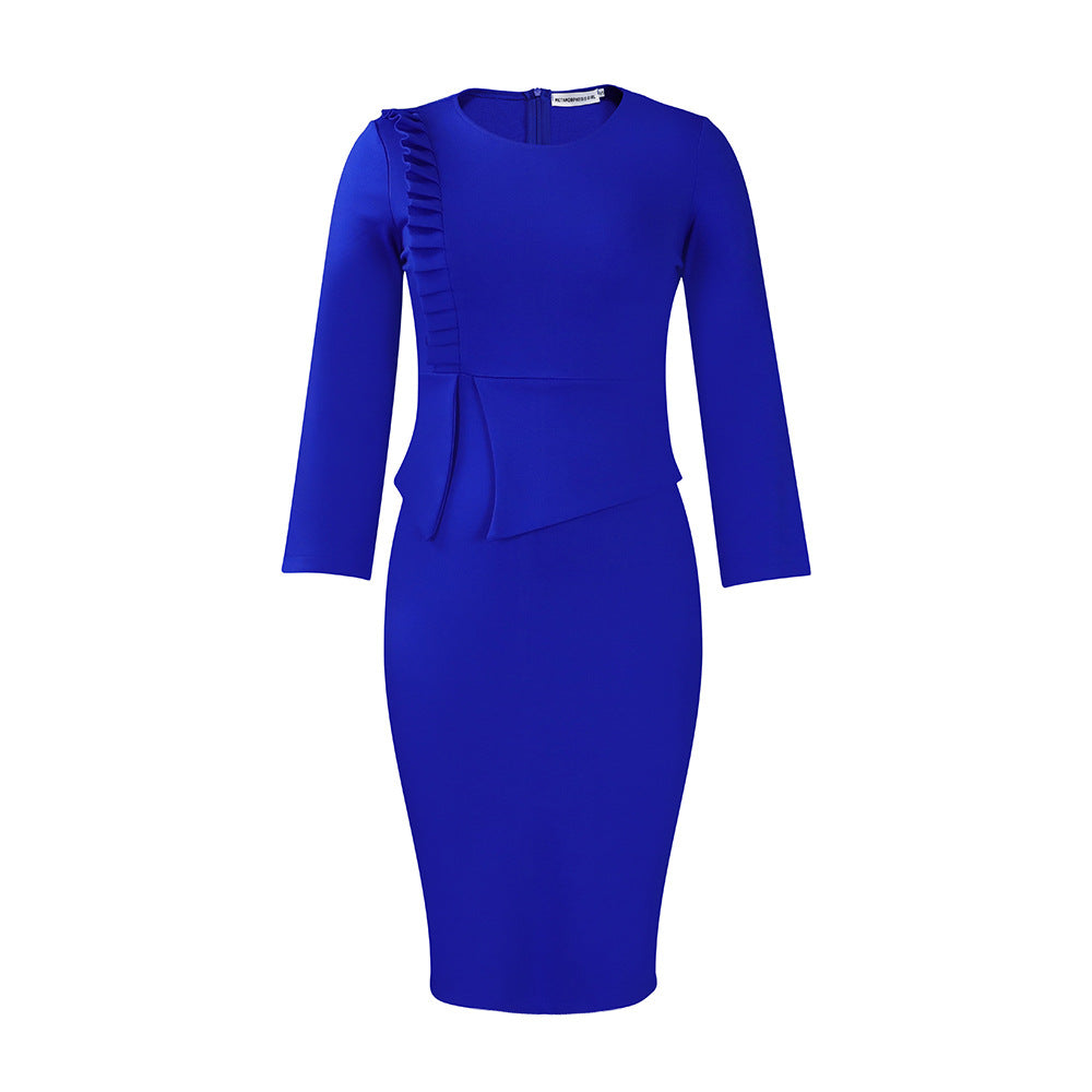 D415  independent station cross-border women's clothing  autumn and winter new arrivalelegantelegance office african dress