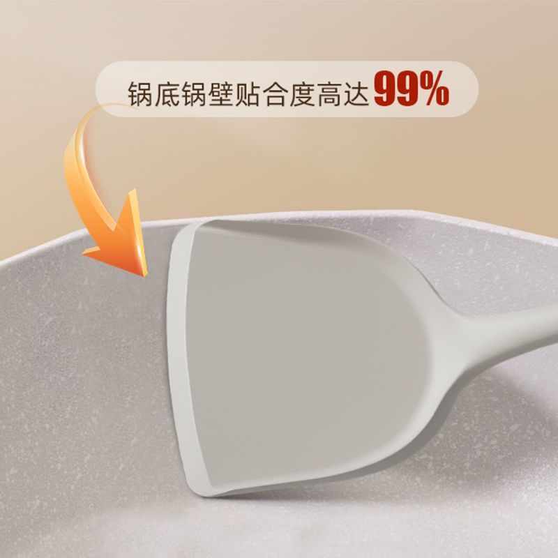 Spatula for homenon-stick pan silicone high temperature resistant cooking spoon soup spoon shovel food grade kitchen utensils cooking frying spatula spoon