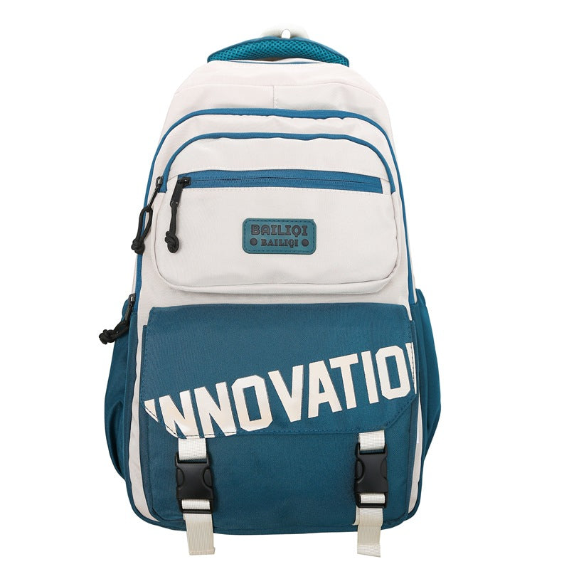 Backpack air cushion shoulder strap support pad schoolbag junior high school student schoolbag casual travel multifunctional compartment schoolbag