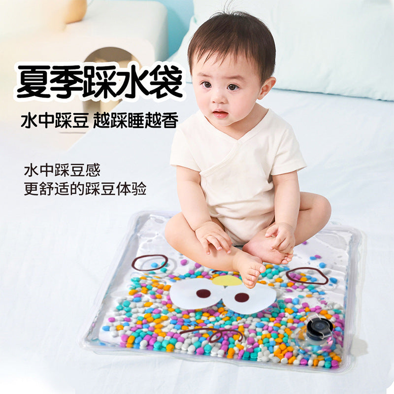 Baby stepping water bag montessori early education toy educational baby toddler stepping on beans hand patting and grasping newborn sensory training