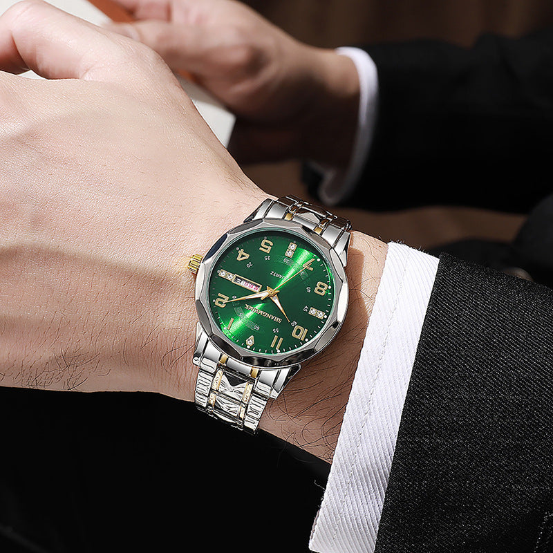 Shangmei men's business watch - waterproof, luminous, trendy quartz wristwatch for students and high school students