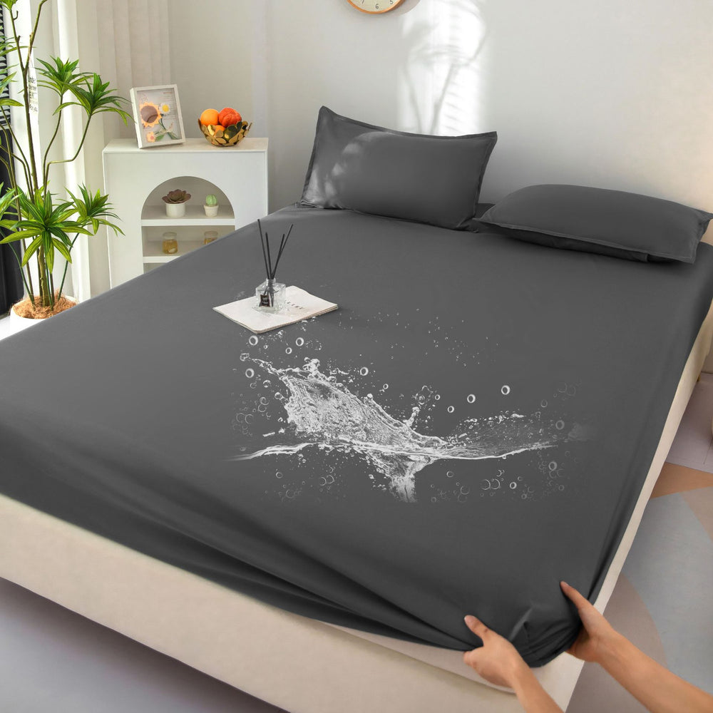 2024 new arrival: solid color tpu waterproof fitted sheet - class a, machine washable, mattress protector for innerspring mattresses