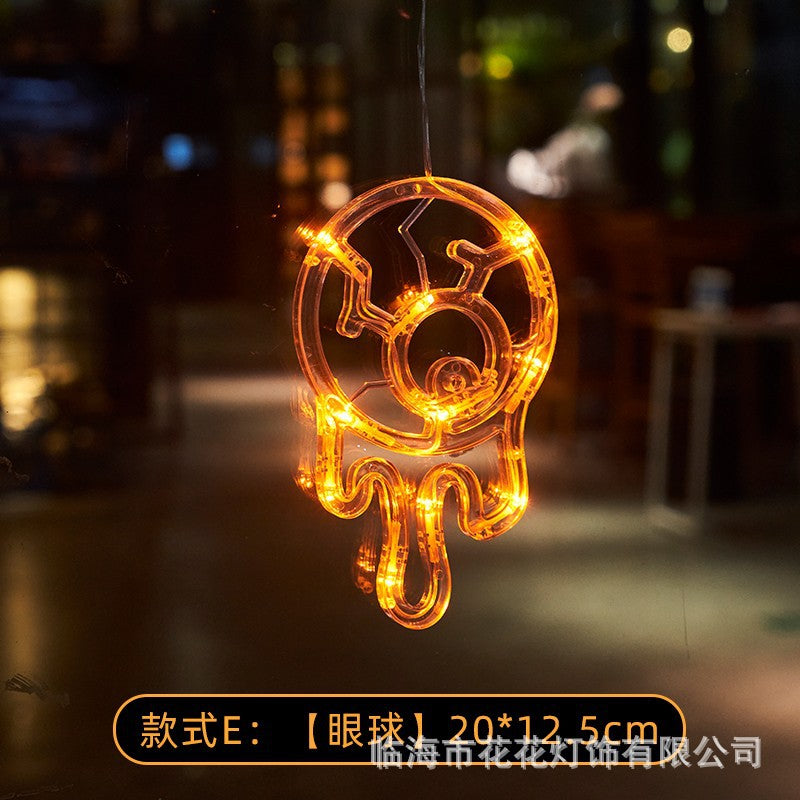 Halloween Lighting Pumpkin Lamp Battery Decoration Atmosphere Lights Festive LED Sucker Lights Props