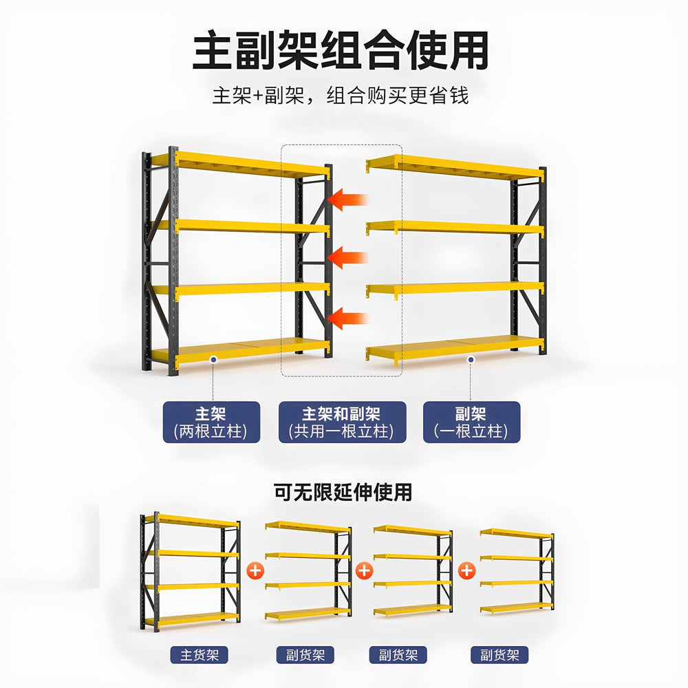 Warehouse shelves, multi-layer for home wall-mounted storage racks, warehouse heavy-duty supermarket garage storage room storage racks
