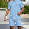 men's short-sleeve and shorts set, casual sportswear set, 3d printed cross-border hot seller, dropshipping available