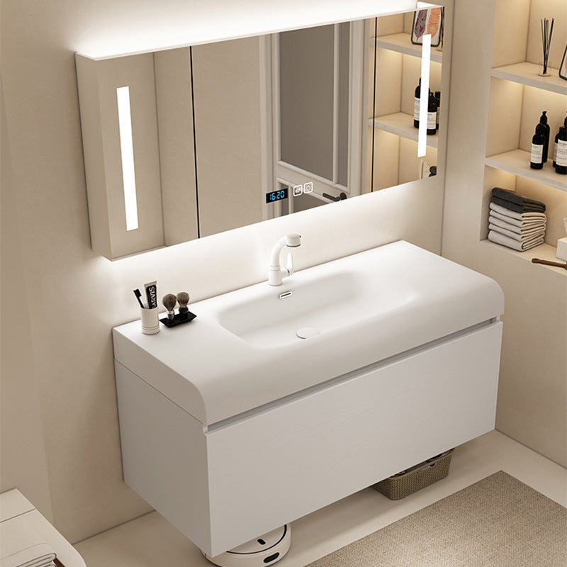 Qimeishi arc integrated basin wash basin bathroom cabinet combination bathroom washstand washbasin simple basin cabinet
