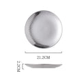 Shallow dish silver- 8inch