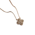 popular fashion copper inlaid zirconium full diamond four-leaf clover necklace for women accessible luxuryeasiest for matchelegant titanium steel clavicle chain jewelry