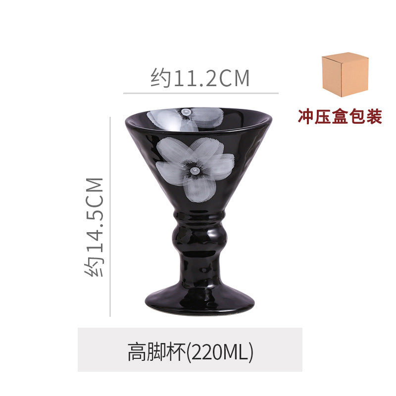 Stylish high-looking ins mug household water cup goblet ceramic milk coffee cup couple breakfast gift
