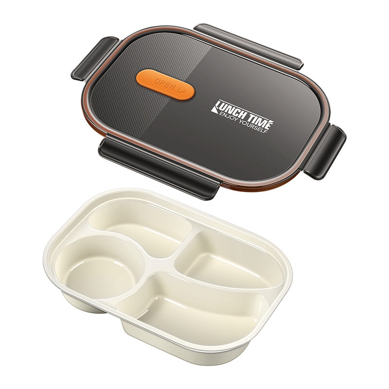 316 ceramic coated lunch box can be heated in microwave oven, lunch box, office workers bring rice, sealed and divided bento lunch box