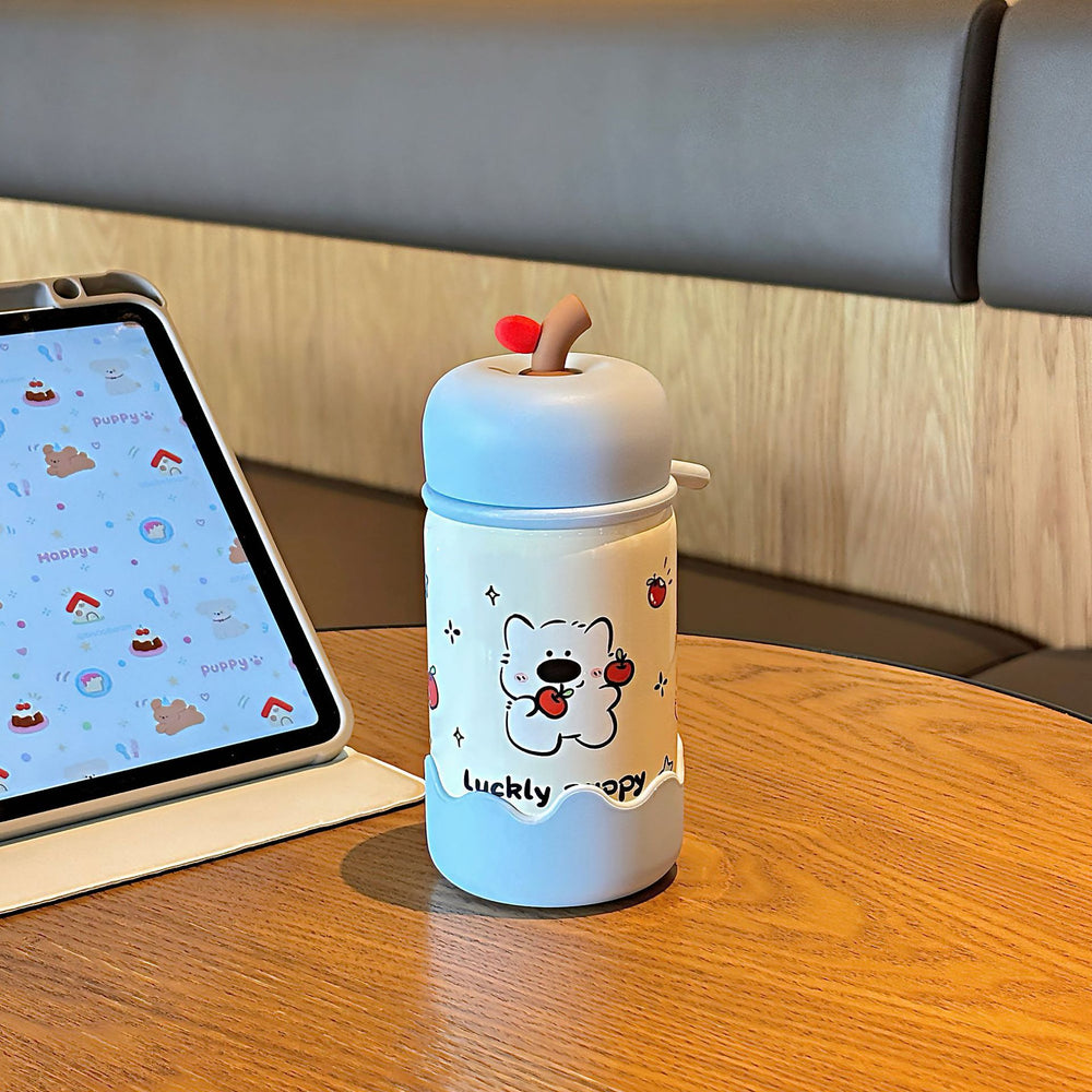 Trendy & cute apple cartoon kids' thermos - 316 stainless steel, high-style design, portable water bottle for boys & girls