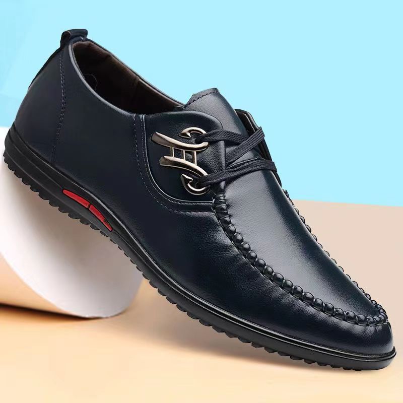 2024 new versatile men's leather shoes - soft sole business casual loafers - perfect for work, security, and dad shoes - wholesale available