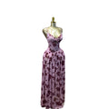 European and american cross-border women's fashion  winter new sleeveless v-neck backless sexy camisole pleated maxi dress