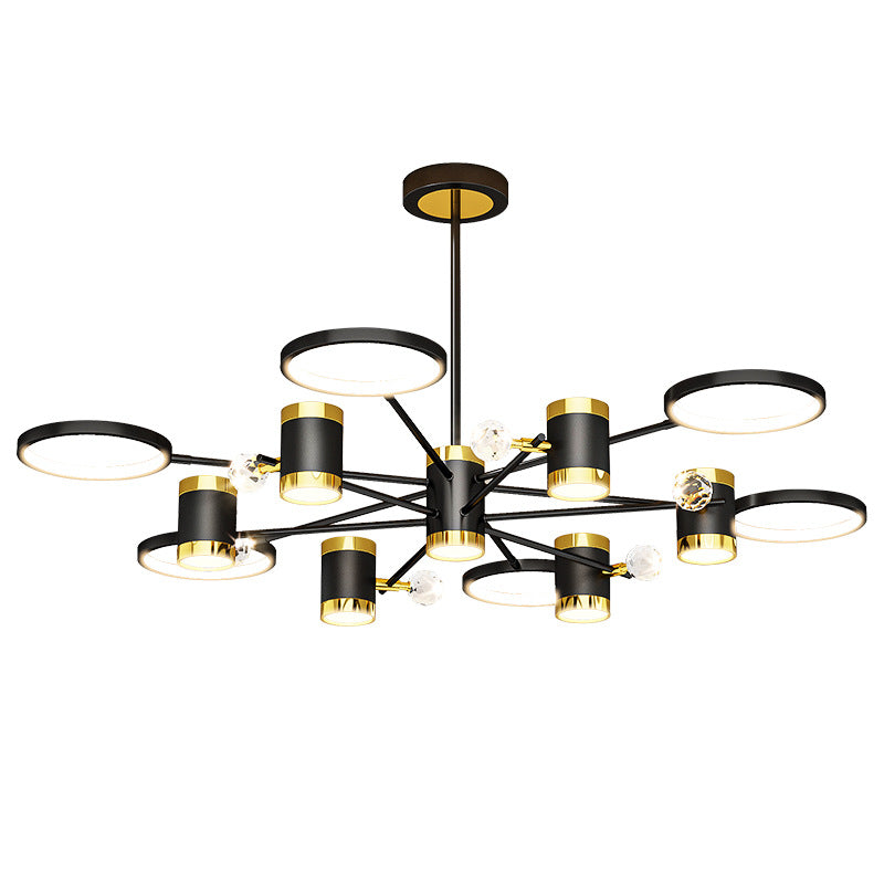 Living room chandelier 2023 modern simple projection light Guangdong Zhongshan lighting whole house combination package led light