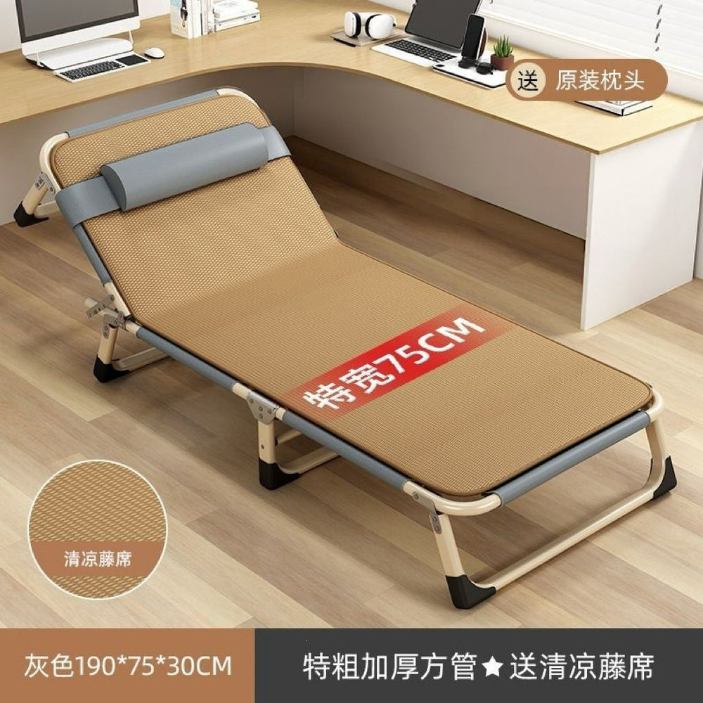 Lunch break foldable bed office single lunch break lounge chair adult for home foldable outdoor portable hospital camp bed