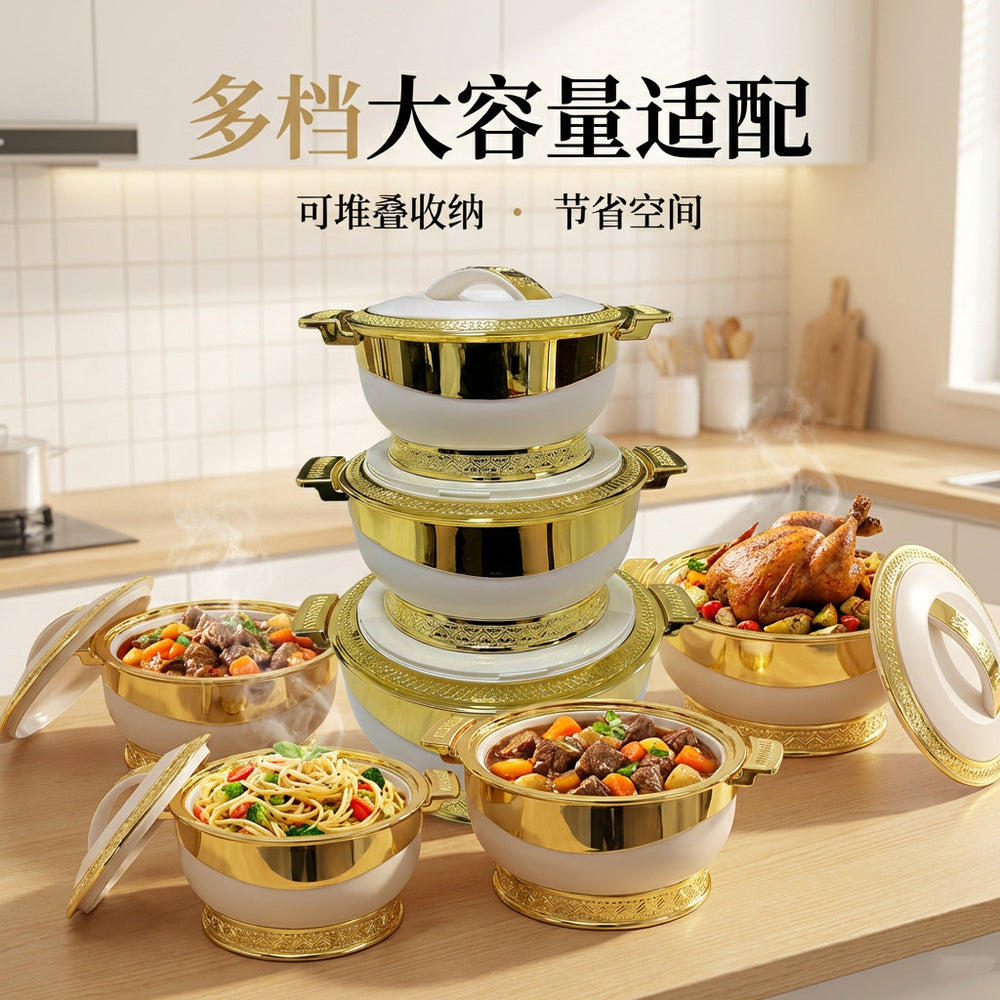Factory price food warmer container 2.2l-4.4ml-6.5l 3pcs thermal insulation box