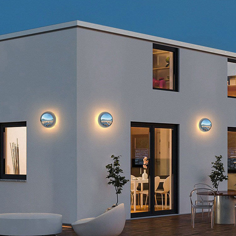Outdoor wall light waterproof courtyard lamp villa garden decorative wall sconce balcony walkway light modern stainless steel wall lamp