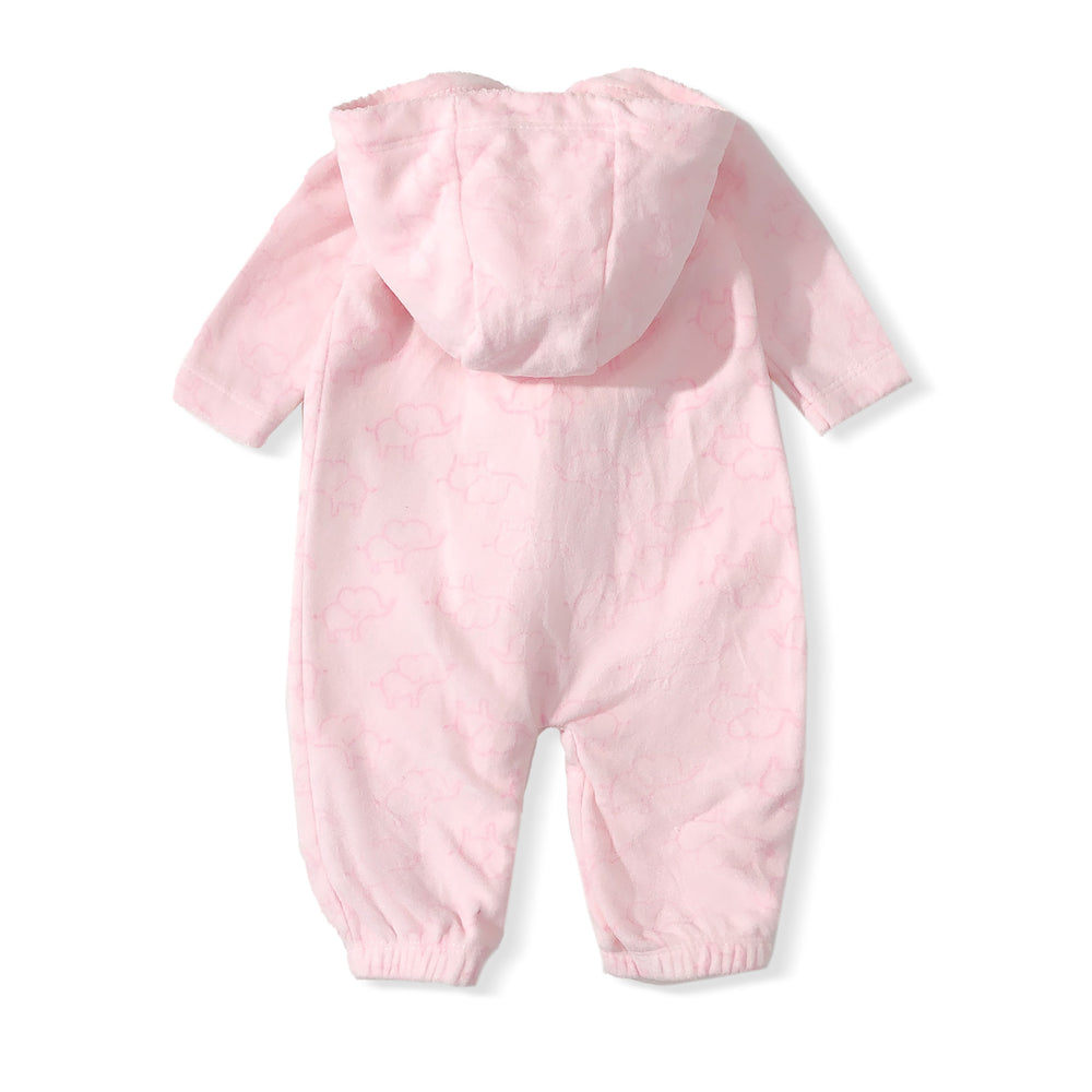 Export baby shake capsules velvet long crawl fall and winter style infant zipper windbreaker baby girl cute crawl suit jumpsuit