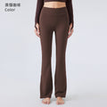 High-waisted yoga pants for women, stretchy flare leggings, fleece-lined, slimming, butt-lifting, fitness yoga wear, autumn/winter daw181