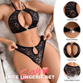 Amazon hot selling european and american foreign trade sexy suit sexy lace three point push up charming sexy underwear for women