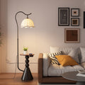 Living room floor lamp, high-end light luxury style shelf next to the sofa, american retro bedroom bedside counter lamp all in one