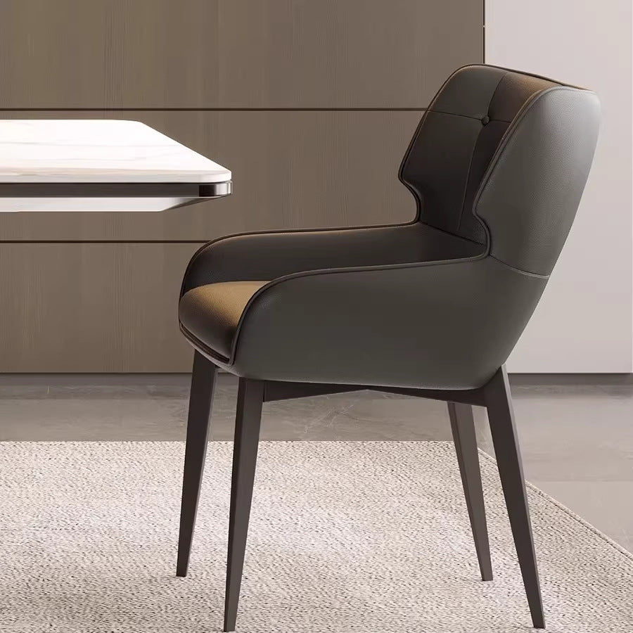 Italian normcore genuine leather dining chair for home backrest desk armchair restaurant owner chair designer robert chair