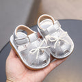 Summer newborn baby squeaky shoes, 0-2 years old baby girl anti-slip soft sole first walker shoes, princess style sandals, hollow out shoes
