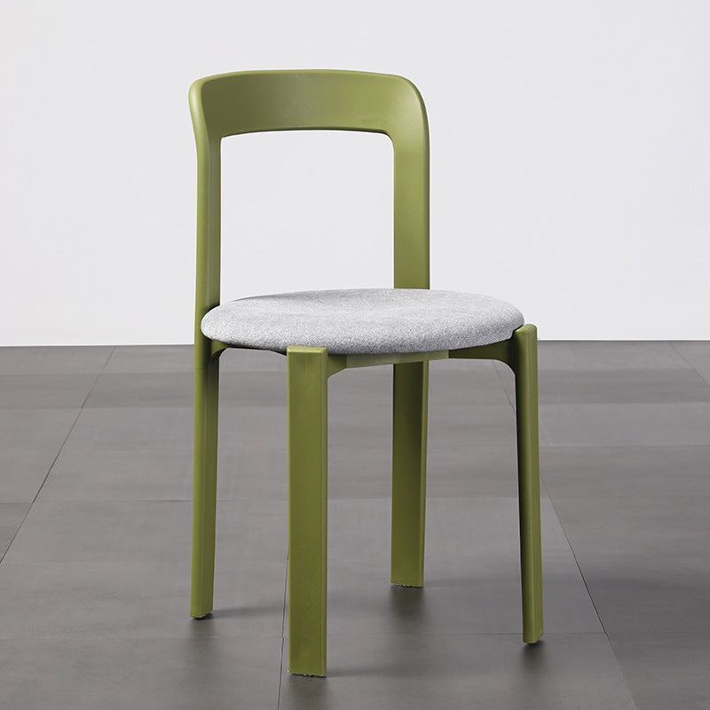 Nordic plastic chair - thickened, stackable dining chair for restaurants, cafes, indoor/outdoor use - dopamine backrest dining chair