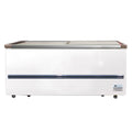 Negative 40℃ supermarket quick-frozen horizontal commercial island cabinet deep island glass transparent deepened island frozen ice cream cold deep freezer